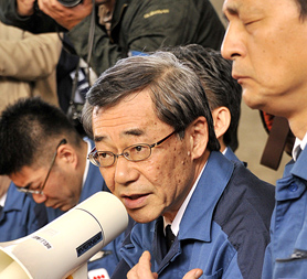 President of Japan's TEPCO speaks out as workers head back into Fukushima (Image: Getty)