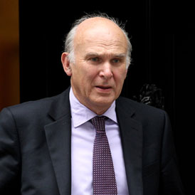Business Secretary Vince Cable will tell unions that the Government may clamp down on strike action (Getty) 