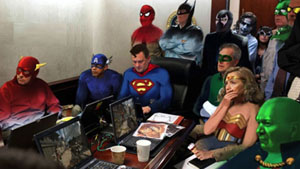 Situation room super heroes. (Photo: Twitter/@hebrewzzi)