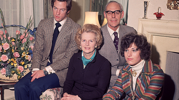 Margaret Thatcher and family in 1976 (Image: Getty)