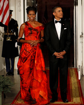 Michelle Obama's Alexander McQueen dress shows her fashion bravery (Reuters)