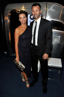 Ryan Giggs and wife Stacey Giggs arrive for the GQ Men of the Year Awards 2010 at The Royal Opera House on September 7, 2010 in London, England. (