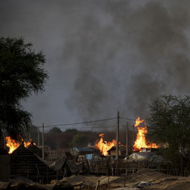 Abyei on fire (reuters)