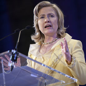 Hillary Clinton in Paris 26th May (Reuters) 