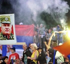 Ratko Mladic is preparing to appeal against his extradition to The Hague, as Serbian police arrest protesters (Image: Getty)
