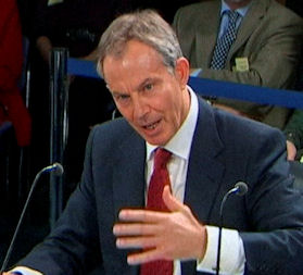 Tony Blair at the Iraq inquiry. (Reuters)