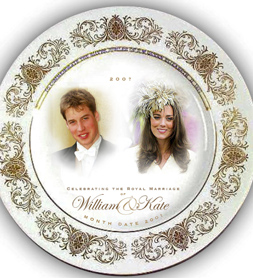 Now defunct high street retailer Woolworths designs a souvenir wedding plate - several years too soon (Reuters). 