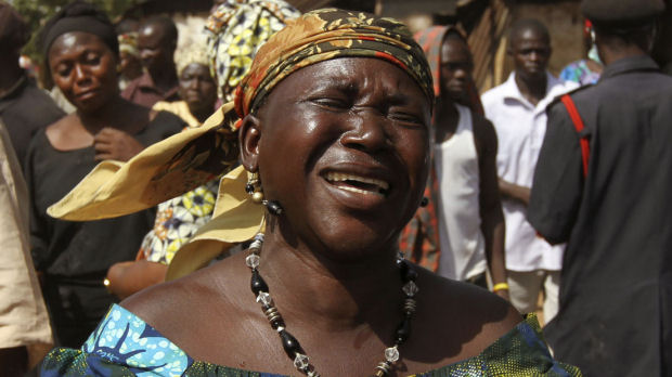 Woman mourning in Jos, Nigeria (credit:Reuters)