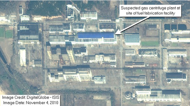 Satellite view of the Yongbyon reactor site (credit: ISIS)
