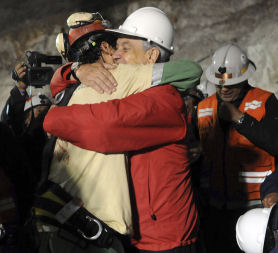 The Chile miners were rescued in October