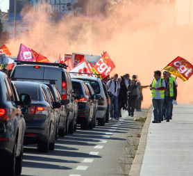 Petrol protests in France. (Getty)