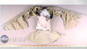 Syringe detonator from a pair of underwear with a packet of powder sewn into the crotch. (ABC News/Getty)