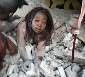 Haiti earthquake survivor (Image: Getty)