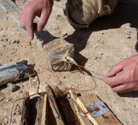 Afghanistan: defusing an IED.