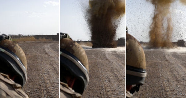 IED explosion. (Pictures: Stuart Webb)