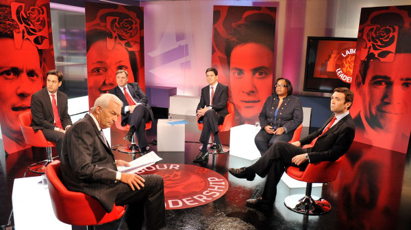 Labour leadership: the five contenders take part in hustings at Channel 4 News on 1 September 2010.