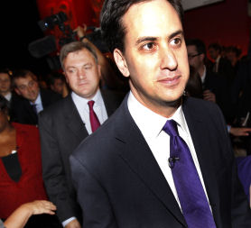 Ed Miliband with other Labour leadership candidates