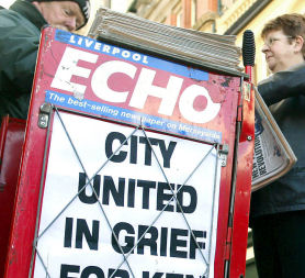 Liverpool Echo newspaper stand (credit:Reuters)