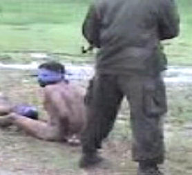 Video still from Channel 4 News report on whether Sri Lankan forces executed Tamil Tigers