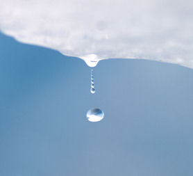 Climate change: a droplet of water.