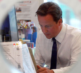 election debate: Will David Cameron win the online battle for support in 2010? (Credit: Reuters)