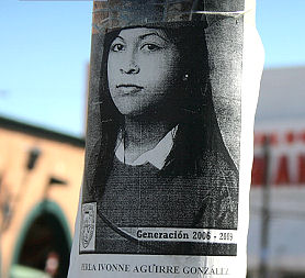 Picture of missing girl, believed kidnapped, in Ciudad Juarez, Mexico.