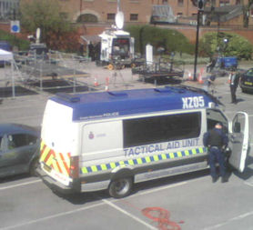 security outside Granada TV