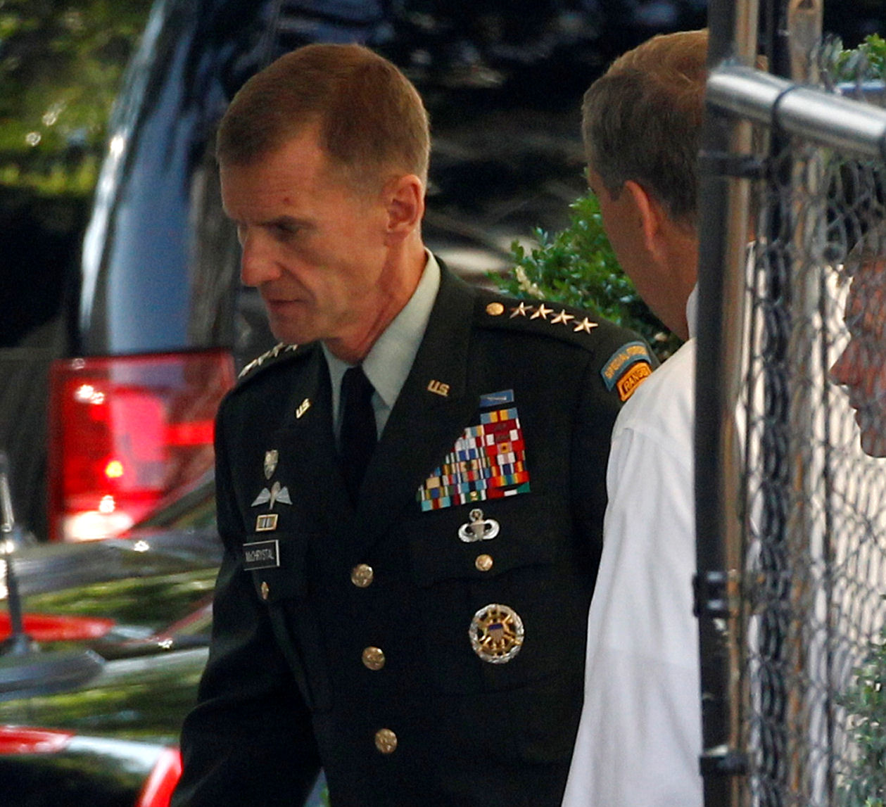 General Stanley McChrystal arrives at the White House (credit: Reuters)
