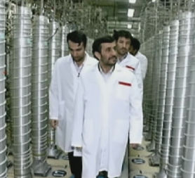 Iranian president inside nuclear plant (Credit: Iranian government)