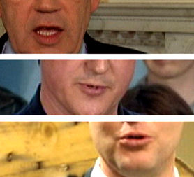 Gordon Brown, David Cameron, Nick Clegg