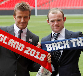 David Beckham and Wayne Rooney (picture: Reuters)