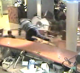 CCTV captures P&amp;O liner caught in storm
