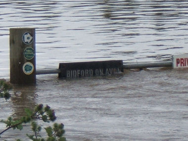 Saturday's flooding in Bidford-on-Avon as seen by Dennis Stinton.