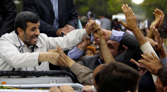 President Ahmadinejad meets Iranians - (Reuters)
