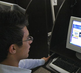 Man using a computer to read blogs (Credit: Getty images)