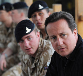 David Cameron visits British solders in Afghanistan (Getty)