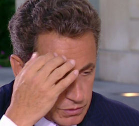 Nicholas Sarkozy gives his interveiw (Credit: Reuters)
