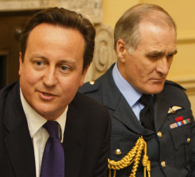 Air Chief Marshal Sir Jock Stirrup with Prime Minister David Cameron (credit:Reuters)