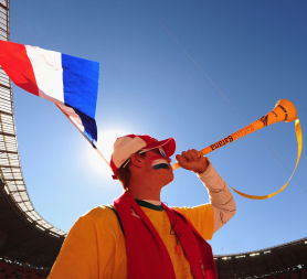 Vuvuzela being blown (Credit: Getty)