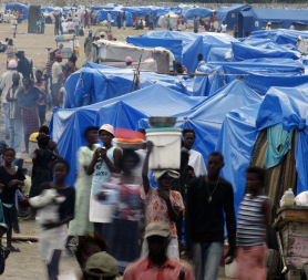 A camp in Haiti (Reuters)