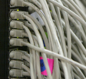 Computer cables as the Tories set out their latest plans for UK broadband. (Credit: Getty)