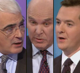 Alistair Darling, Vince Cable, George Osborne in the Channel 4